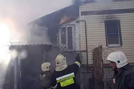 Пожар в деревне Голенищево.